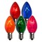 25 Bulbs - C7 Triple Dipped Transparent Multicolor, 5 Watt lamp